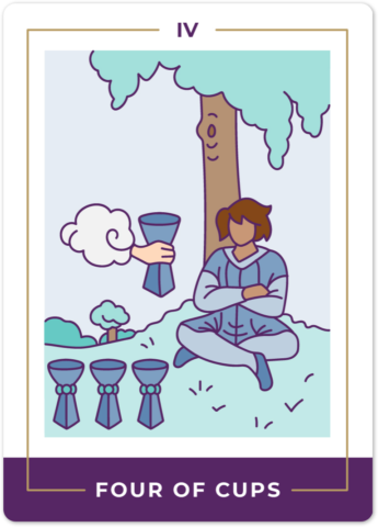 Four of Cups Tarot Card Meanings tarot card meaning