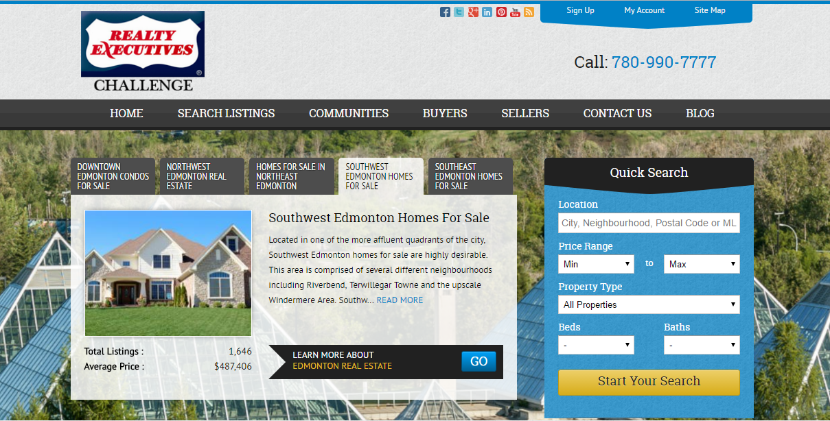 Realty Executives Challenge Website