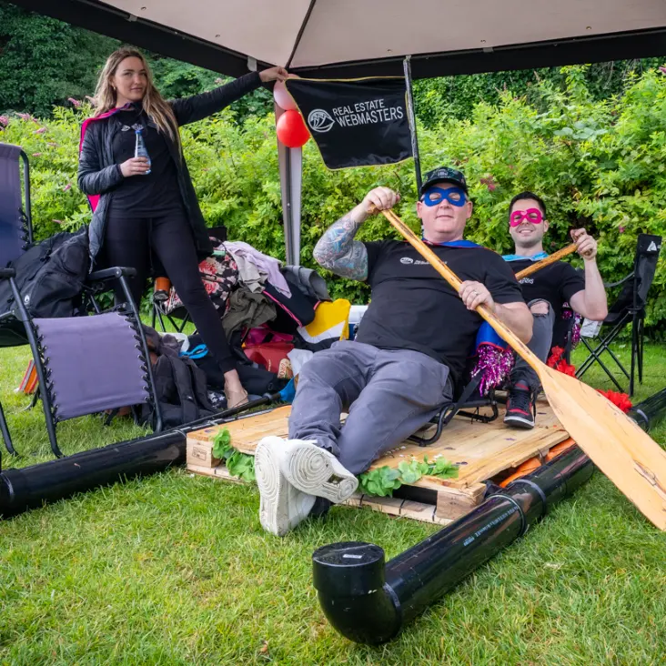 REW team members participating in Nanaimo's silly boat regatta