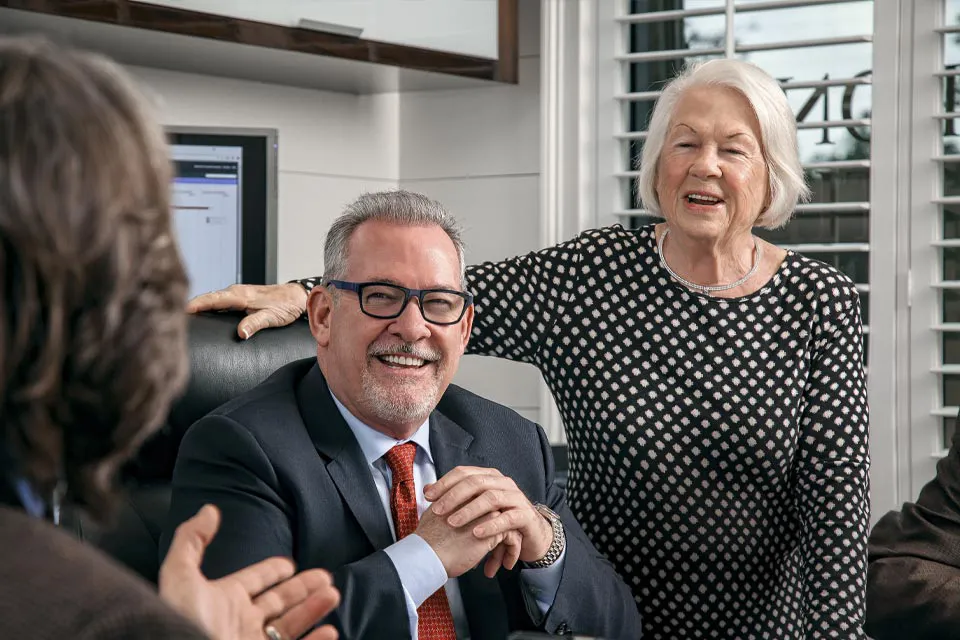 Rob and Joan Thomson at the Waterfront Properties office.