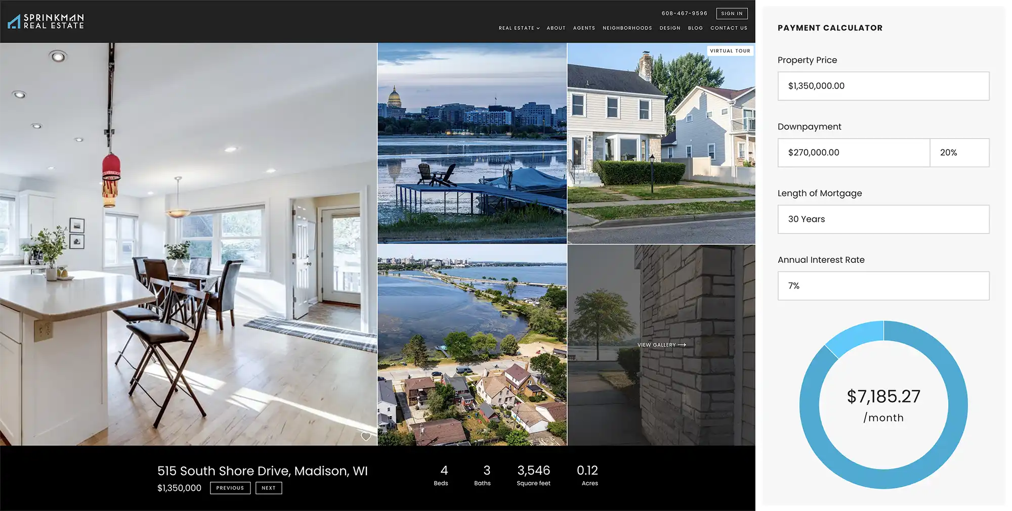 Sprinkman Real Estate - an example of a user-centric website design.